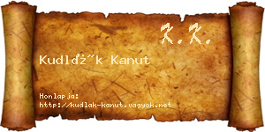 Kudlák Kanut névjegykártya